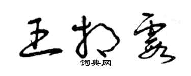 曾慶福王相霞草書個性簽名怎么寫