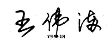 朱錫榮王偉滿草書個性簽名怎么寫