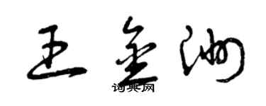 曾慶福王金洲草書個性簽名怎么寫