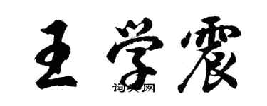 胡問遂王學震行書個性簽名怎么寫