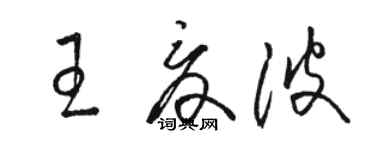 駱恆光王夏波草書個性簽名怎么寫