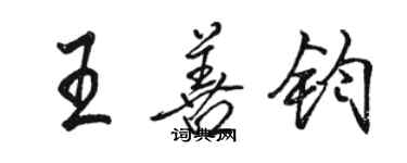 駱恆光王善鈞行書個性簽名怎么寫