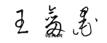 駱恆光王劍墨草書個性簽名怎么寫