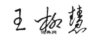 駱恆光王柳慧草書個性簽名怎么寫