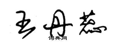 朱錫榮王丹蕊草書個性簽名怎么寫