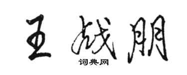 駱恆光王戰朋行書個性簽名怎么寫
