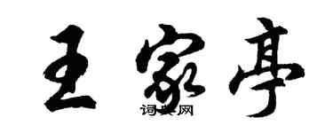 胡問遂王家亭行書個性簽名怎么寫