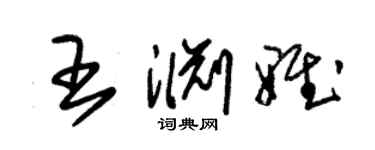 朱錫榮王淵雅草書個性簽名怎么寫