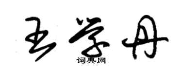 朱錫榮王學丹草書個性簽名怎么寫