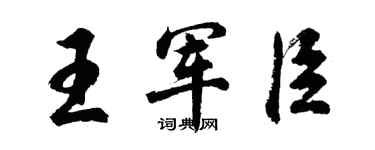 胡問遂王軍臣行書個性簽名怎么寫