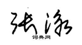 朱錫榮張泳草書個性簽名怎么寫