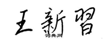 王正良王新習行書個性簽名怎么寫