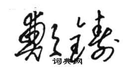 駱恆光鄭鑄草書個性簽名怎么寫