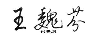 駱恆光王魏芬行書個性簽名怎么寫