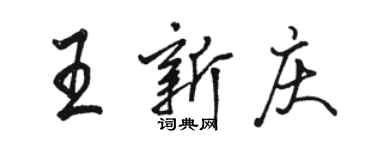駱恆光王新慶行書個性簽名怎么寫