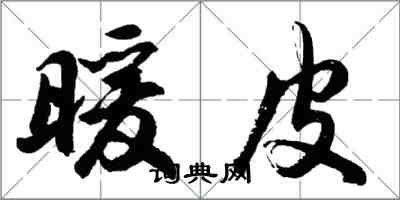 胡問遂暖皮行書怎么寫