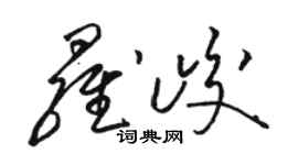 駱恆光羅峻草書個性簽名怎么寫