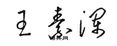 駱恆光王素瀾草書個性簽名怎么寫