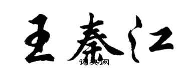 胡問遂王秦江行書個性簽名怎么寫