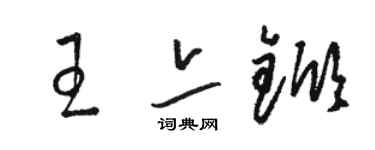 駱恆光王亦杴草書個性簽名怎么寫
