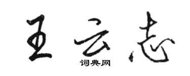 駱恆光王雲志行書個性簽名怎么寫