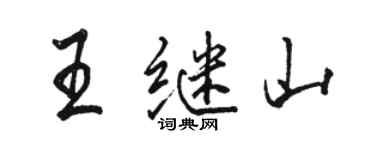 駱恆光王繼山行書個性簽名怎么寫