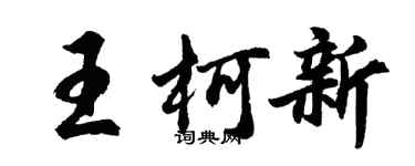 胡問遂王柯新行書個性簽名怎么寫