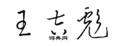駱恆光王吉彪草書個性簽名怎么寫