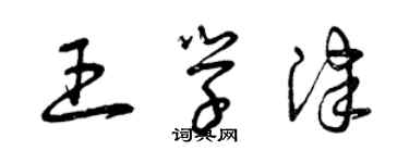 曾慶福王學津草書個性簽名怎么寫