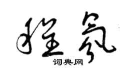 曾慶福程氛草書個性簽名怎么寫