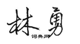 駱恆光林勇行書個性簽名怎么寫