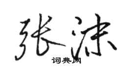 駱恆光張沫行書個性簽名怎么寫