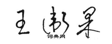 駱恆光王衛果草書個性簽名怎么寫