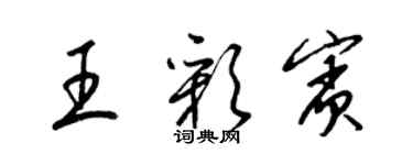 梁錦英王彩賓草書個性簽名怎么寫