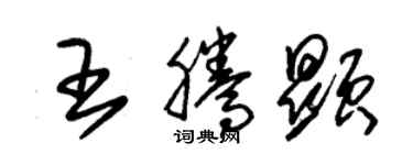 朱錫榮王騰顯草書個性簽名怎么寫