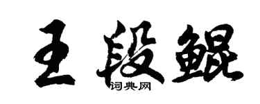 胡問遂王段鯤行書個性簽名怎么寫