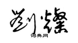 曾慶福劉燦草書個性簽名怎么寫