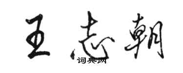 駱恆光王志朝行書個性簽名怎么寫