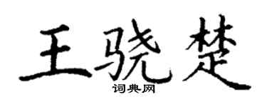 丁謙王驍楚楷書個性簽名怎么寫