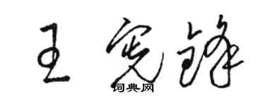 駱恆光王憲鋒草書個性簽名怎么寫