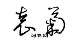 曾慶福袁菊草書個性簽名怎么寫