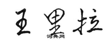 駱恆光王里拉行書個性簽名怎么寫