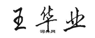 駱恆光王華業行書個性簽名怎么寫