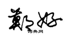 朱錫榮鄭好草書個性簽名怎么寫