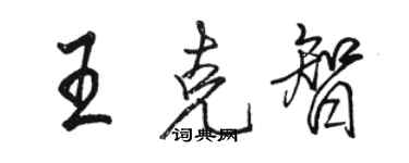 駱恆光王克智行書個性簽名怎么寫