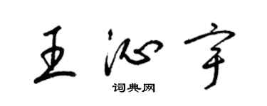 梁錦英王沁宇草書個性簽名怎么寫