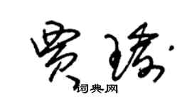 朱錫榮賈瑜草書個性簽名怎么寫