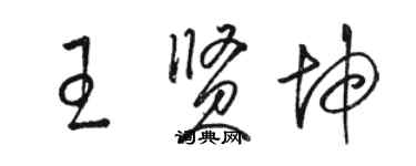 駱恆光王賢坤草書個性簽名怎么寫