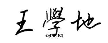 王正良王學地行書個性簽名怎么寫