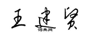 梁錦英王建賢草書個性簽名怎么寫